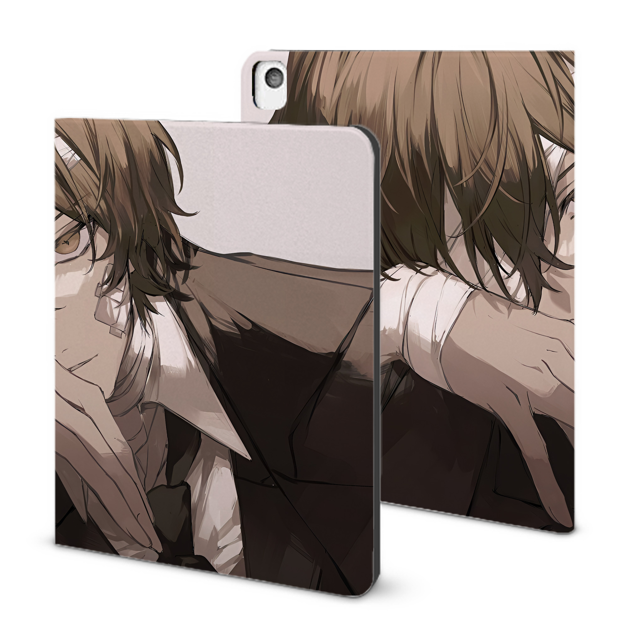 （画像用） 文豪ストレイドッグス Bungo Stray Dogs IPadケース ペンホルダー付き ブックスタイルデザイン